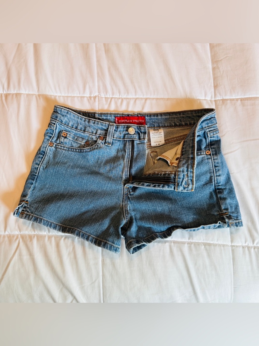 Levi’s Y2K super low stretch denim shorts